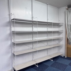 突っ張り壁面収納Nポルダ3連 ホワイトウォッシュの画像