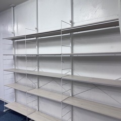 突っ張り壁面収納Nポルダ3連 ホワイトウォッシュの画像