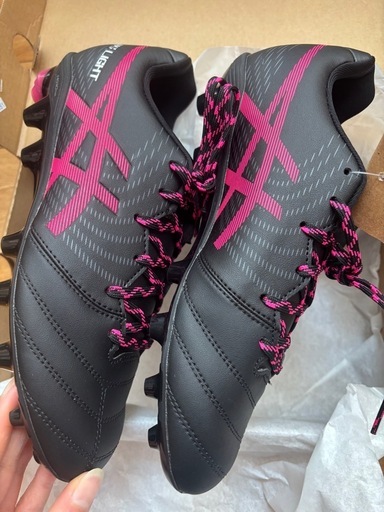 新品　asics スパイク　24㎝　ピンク　ブラック　サッカー