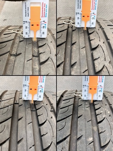 ANHELO CORAZON VEIN アネーロコラソン 19インチ 8J IS45 PCD114.3 5H 225/40R19 タイヤバリ山 ノア ヴォクシー クラウン シビック