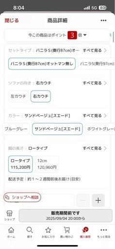 ベージュ L字型ソファ カウチソファ

