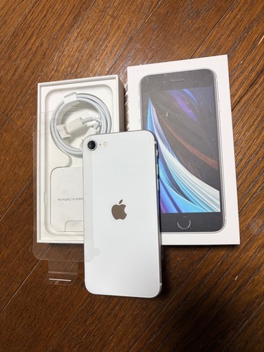 ⑥【美品】iPhone SE 第2世代 64GB ホワイト / 箱・付属品完備 / SIMフリー