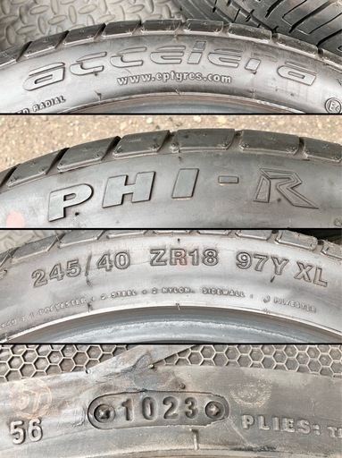 アクセレラ PHI-R 245/40ZR18 2023年製 バリ山 4本セット アジアンタイヤ ヒゲ付き