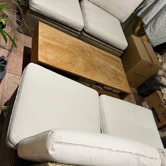 ソファ　収納付き　おまけで机の画像