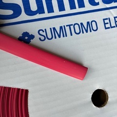 スミチューブ　熱収縮チューブ　赤　内径0.5インチ12.7ミリ　61メートルの画像