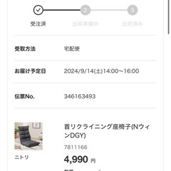 ニトリ座椅子+ラグ　セットの画像