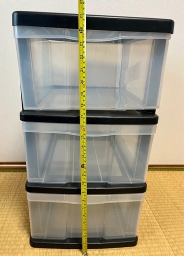 収納ケース三段 (れいもん) 葛西の収納家具《収納ケース》の中古 