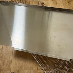 キッチン　ステンレス水切りラック　伸縮タイプの画像