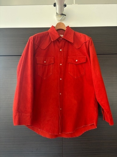 60-70s USA製 Hudson bay herter's ウェスタンシャツ　オレンジ