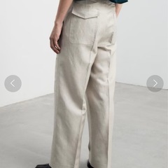 LIDNM WOOL LINEN UTILITY SLACKSの画像