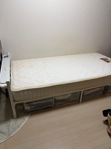 シングルベッドフレーム(マットレス付き可能！) (ねこ) 中山のベッド 