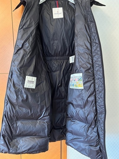 MONCLER ブラック ロングダウンジャケット