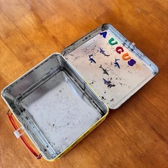 【ヴィンテージ】スマイリーフェイス 金属製ランチボックス ニコちゃんマーク 早い者勝ちの画像