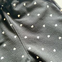 ハート模様パンツ 90サイズ 黒の画像