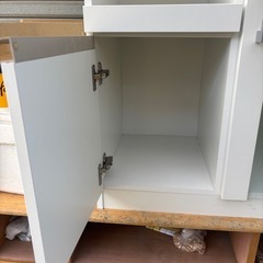 ニトリ　　レンジ台　ホワイトの画像