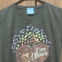 CareBears ケアベア Tシャツ 半袖 半袖Tシャツ グレー ダークグレー Mサイズ キャラクタープリントの画像