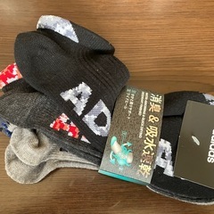adidasくつ下   ３つ×５束（15足）の画像