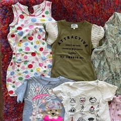 子供服トップスワンピセット　女の子向け　　120の画像