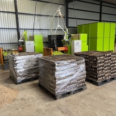 モミガライトもみがらでできた固形燃料の画像