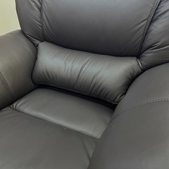 未使用　本革　肘付き1人掛けソファーの画像