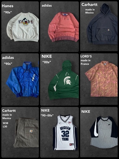 ヴィンテージ古着 高利益品 冬物20着セット NIKE、adidas含む多数 