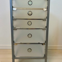 キャビネット ガラス天板の画像