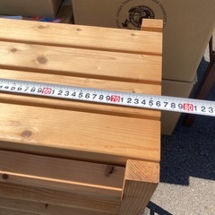 木の収納棚‼️屋内　屋外どちらでも❗️の画像