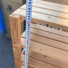 木の収納棚‼️屋内　屋外どちらでも❗️の画像