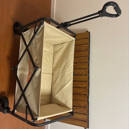 アウトドアキャリーワゴン　折りたたみテーブルとセット　未使用