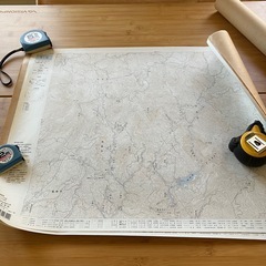 地形図　2万5千分の1   茅ヶ岳　瑞牆山　金峰山　甲府北部　登山　山歩きの画像