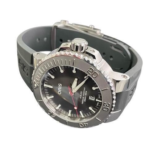186005 稼働品 ORIS オリス アクイスデイト レリーフ 自動巻き 01 733 7730 4153   [0000000004634]