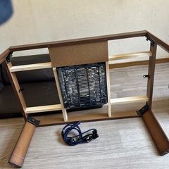 こたつ机　テーブル　木目ブラウンの画像