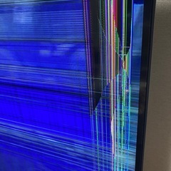 液晶テレビ　画面割れの画像