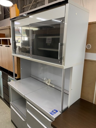 ★来店限定★　食器棚　キッチンボード　上下分割