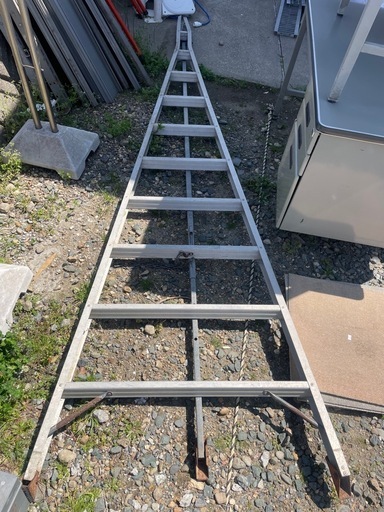 アルミ製 剪定用 2連はしご（三脚足場付き