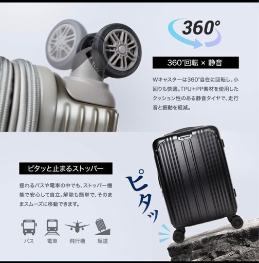 スーツケース　キャリーケース　Mサイズ