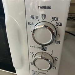 ツインバード製の電子レンジ「DR-D419型」　2024年製の画像