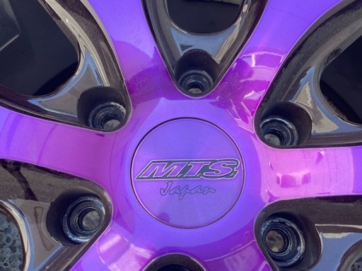 希少M-techno エムテクノ　MTS SSL-6 パープル　225/35ZR20 ハイエース　200系　スーパーGL 引っ張りタイ