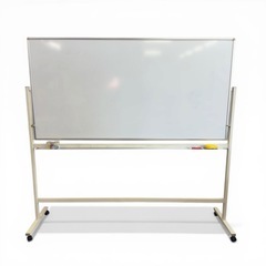 キャスター付き 両面ホワイトボード W1900 大型 自立式 ミ...