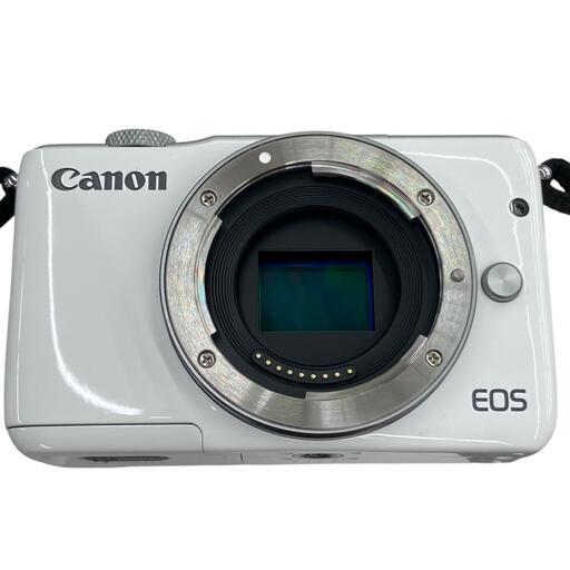 186000 現状品 canon キャノン ミラーレスカメラ EOS M10 ホワイト ズームレンズ [250812HM190030]