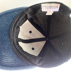中古　antler&woods booking,s NY CAP キャップ　デニム　CAP 帽子 セイウチ　ワッペンの画像