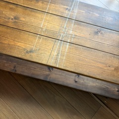 キャスター付きアンティーク風古材テレビ台の画像