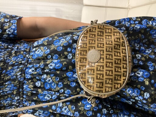 FENDI フェンディ ズッカ柄 ミニ ショルダーバッグ PVC レザー ブラウン
