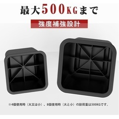 
高さ調整 継ぎ脚 かさ上げ テーブル脚 （黒色）の画像