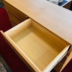 MUJI muji 無印　無印良品　　4段ワイドチェスト　オーク材　ナチュラル　美品の画像