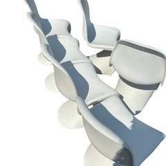 ホワイトチェア6脚SETの画像