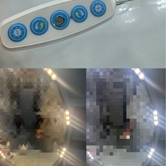 女優ライト付きドレッサー、収納付き椅子セットの画像