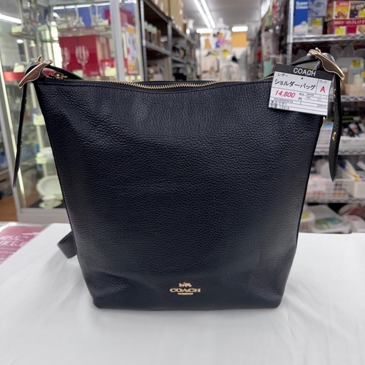 ☆ドリーム荒牧店☆COACH コーチ レザー ショルダーバッグ  ブラック