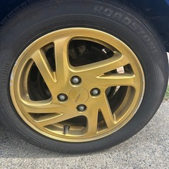 希少　プレオrs 純正ホイール　　タイヤセット　14インチ　軽自動車に！の画像