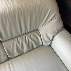 状態良いです^_^3人がけソファ　ライトグリーンの画像